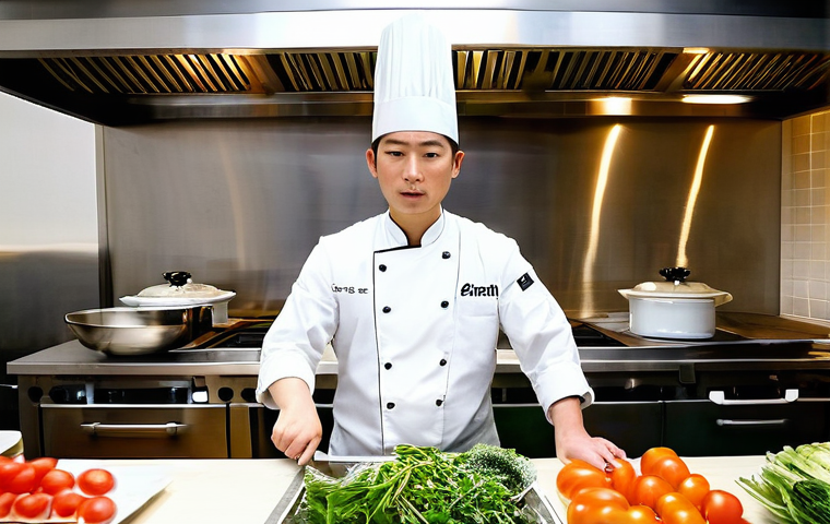 일식조리사 커뮤니케이션 스킬 - **Prompt:** A serene, intimate setting within a high-end, traditional Japanese sushi bar, softly lit...